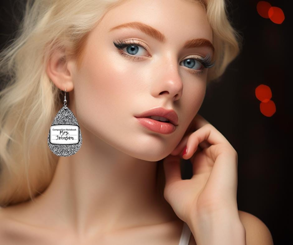 Customizable Composition Book Earrings